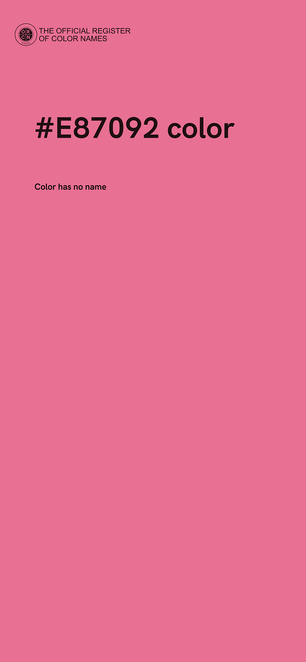 #E87092 color image