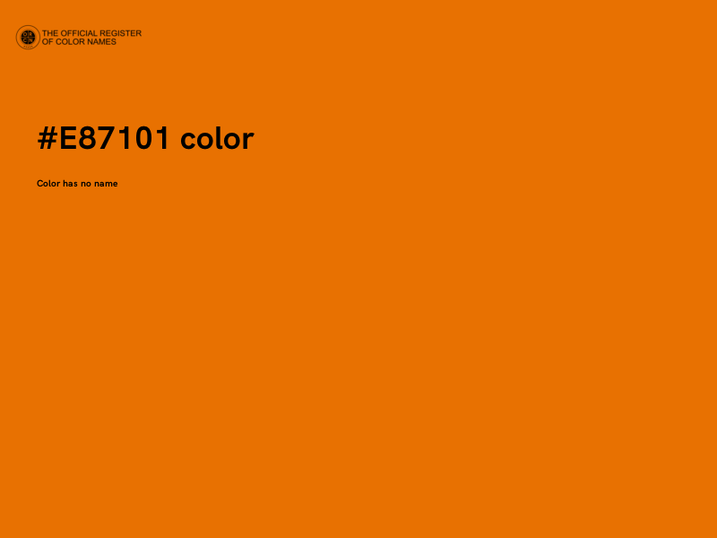 #E87101 color image