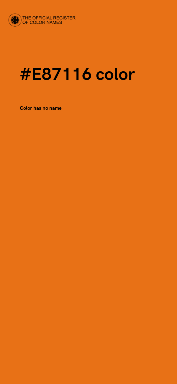 #E87116 color image