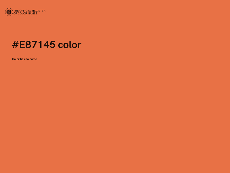 #E87145 color image