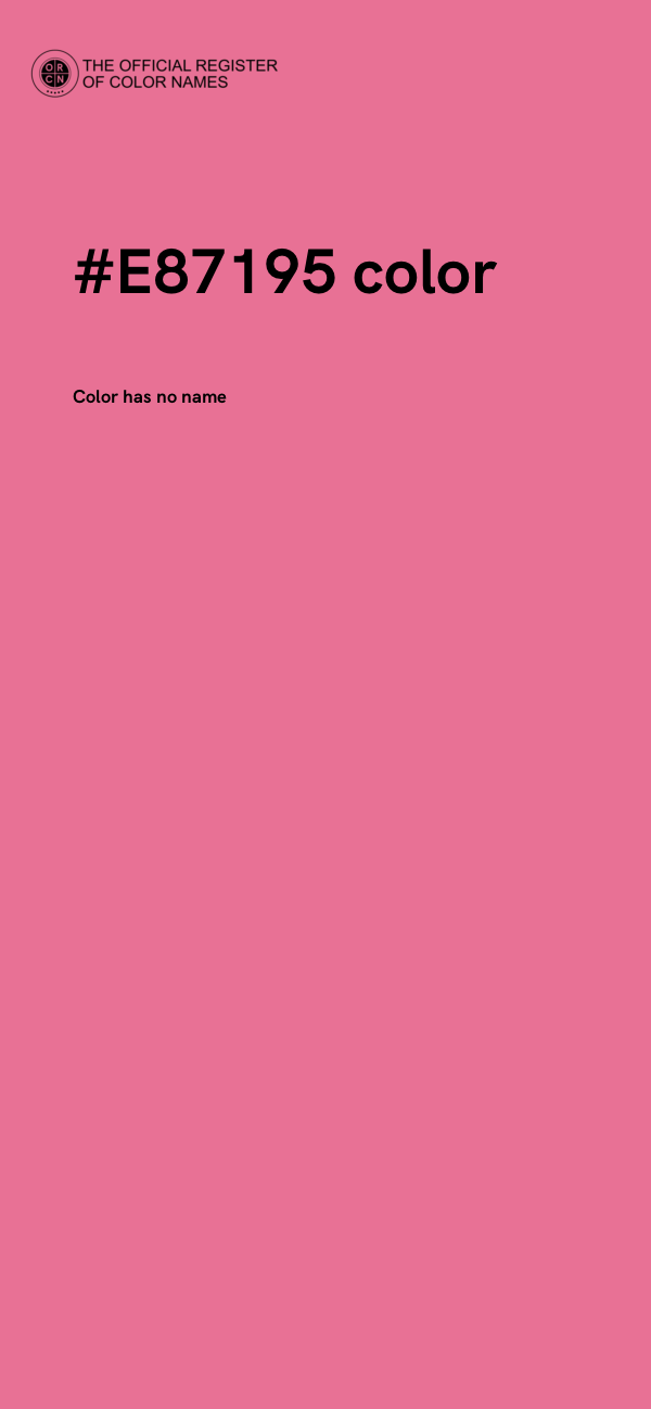 #E87195 color image