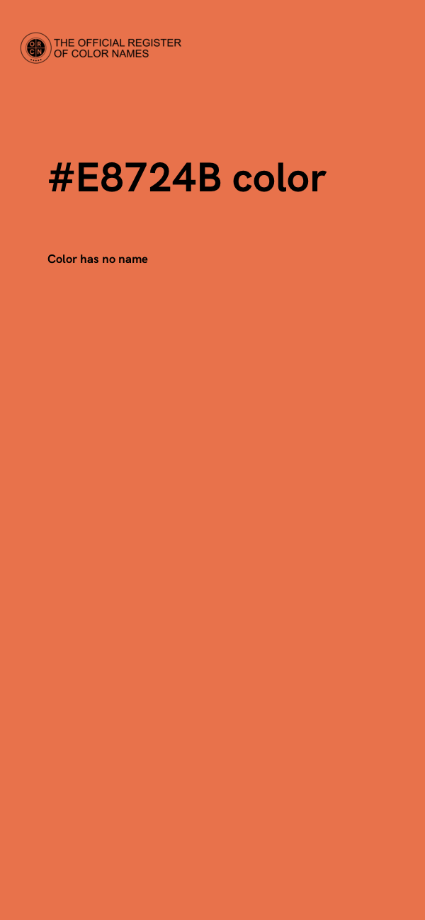 #E8724B color image