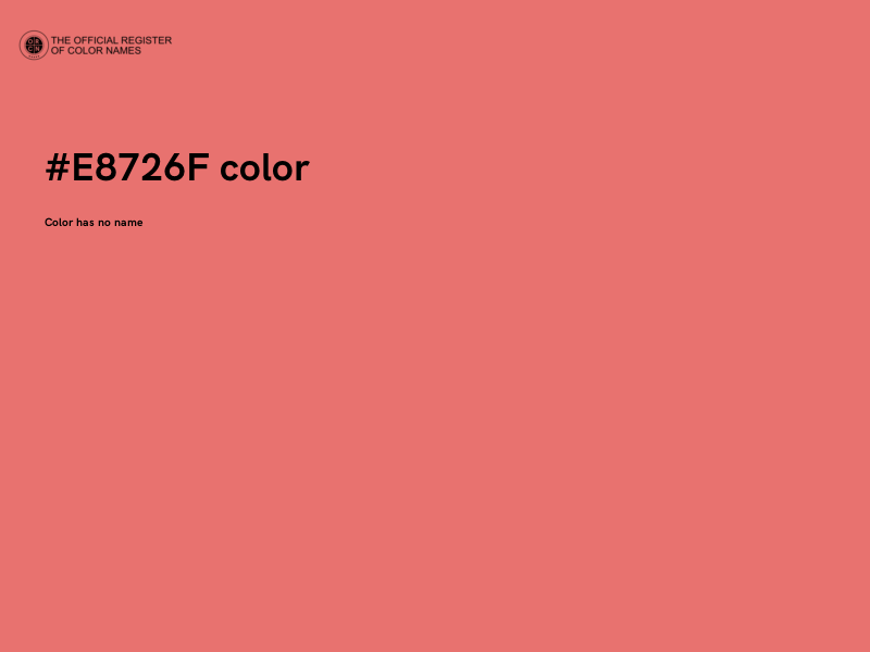 #E8726F color image