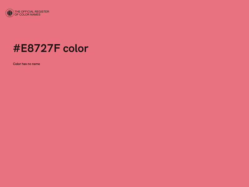 #E8727F color image