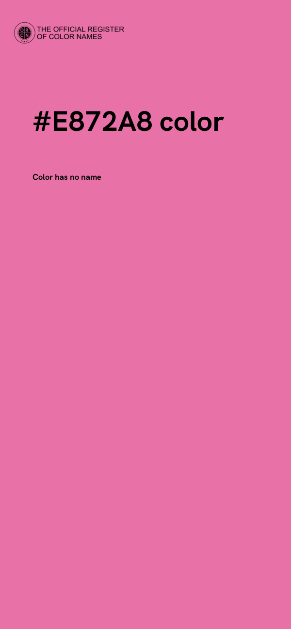 #E872A8 color image