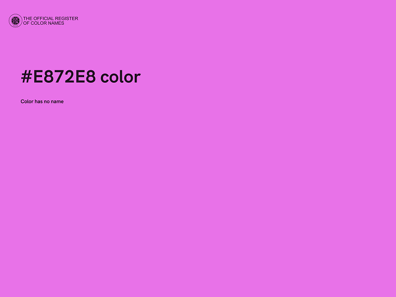 #E872E8 color image