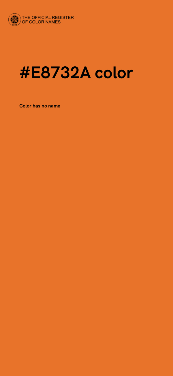 #E8732A color image