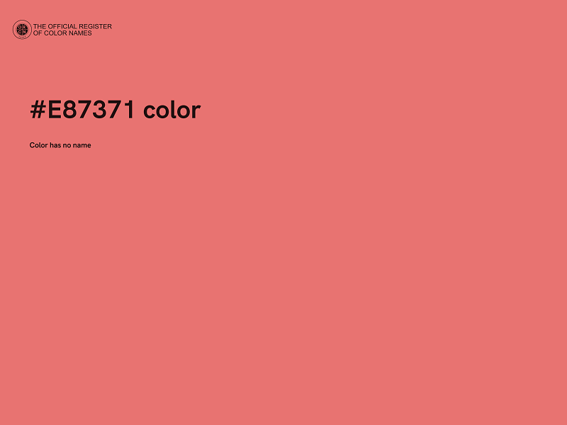 #E87371 color image