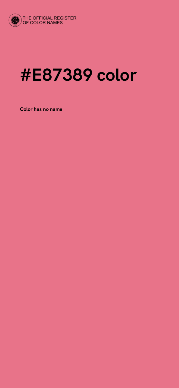#E87389 color image