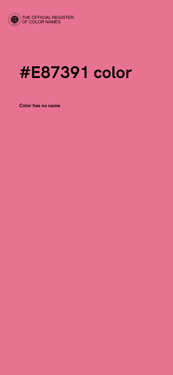 #E87391 color image