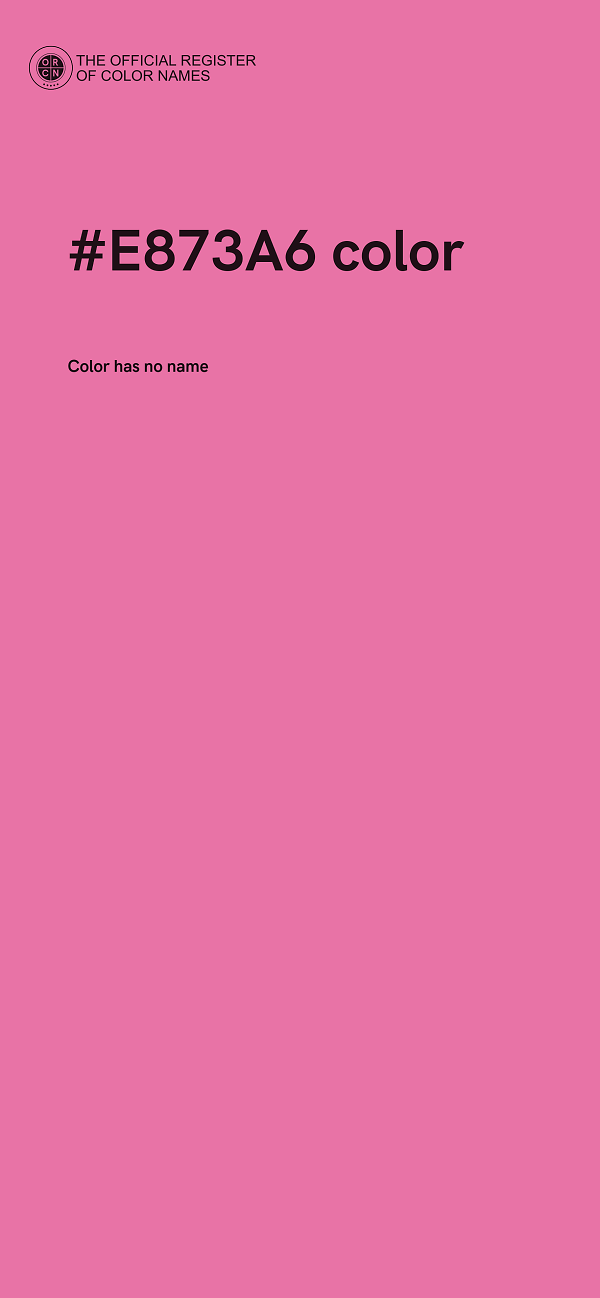 #E873A6 color image