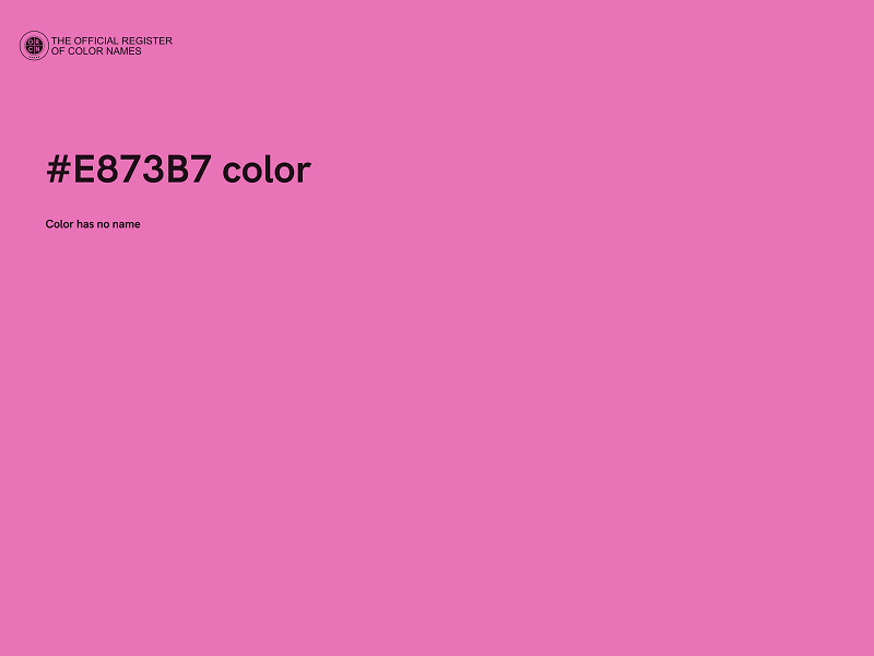 #E873B7 color image