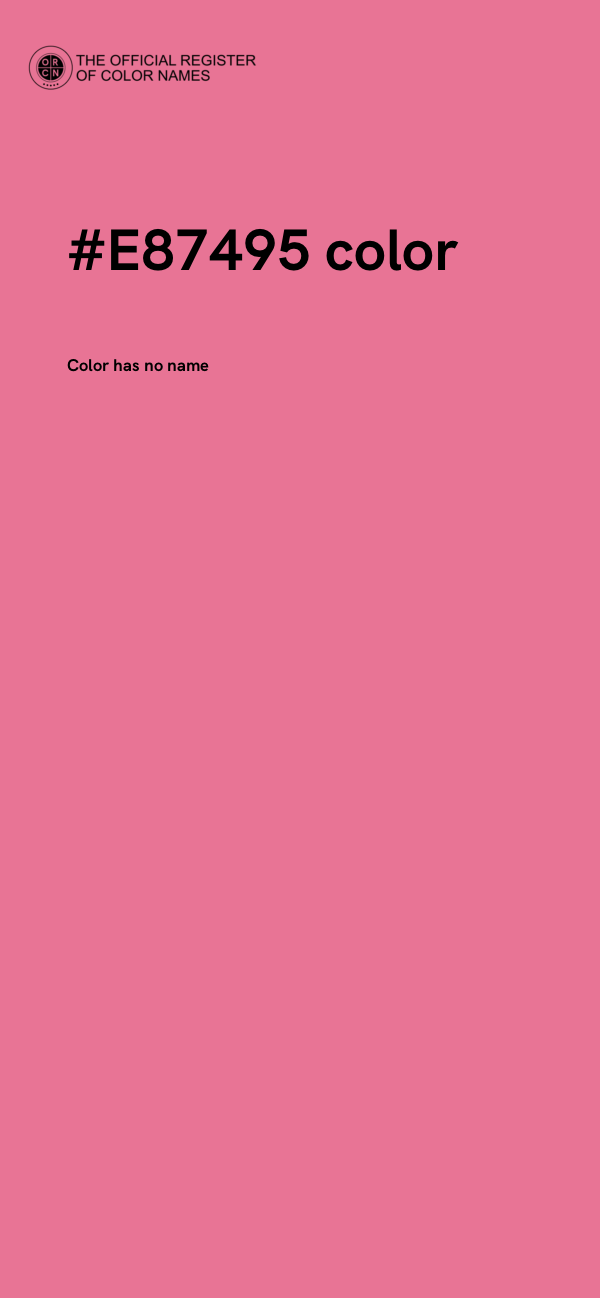 #E87495 color image