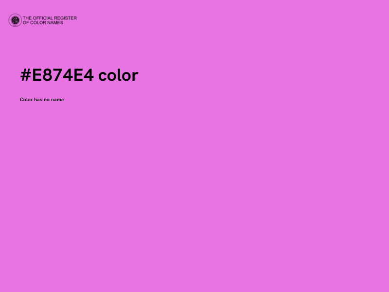 #E874E4 color image