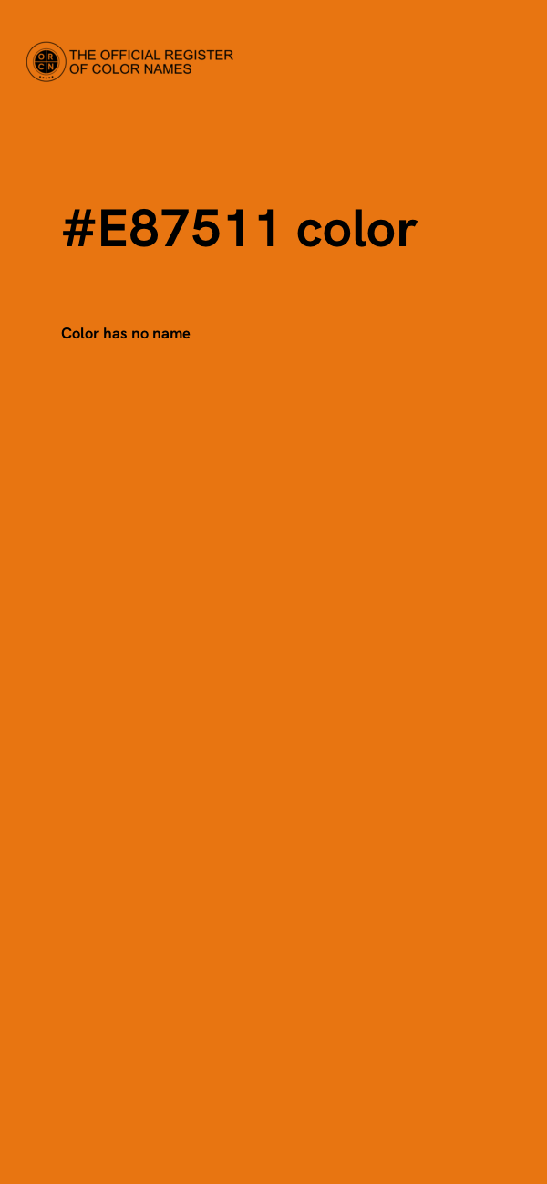 #E87511 color image