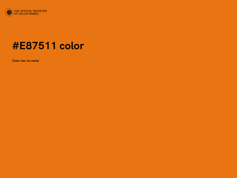 #E87511 color image