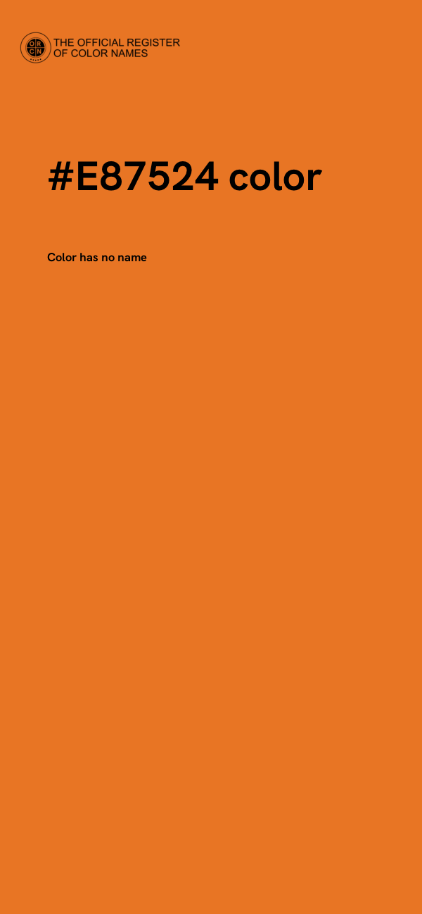 #E87524 color image