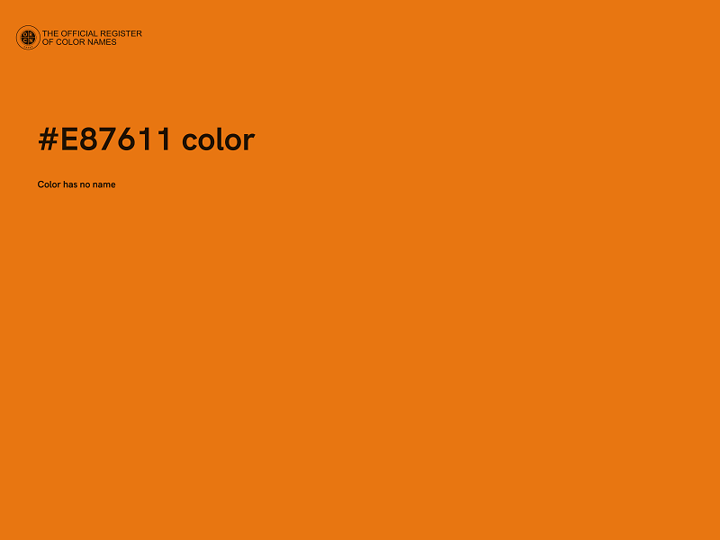 #E87611 color image