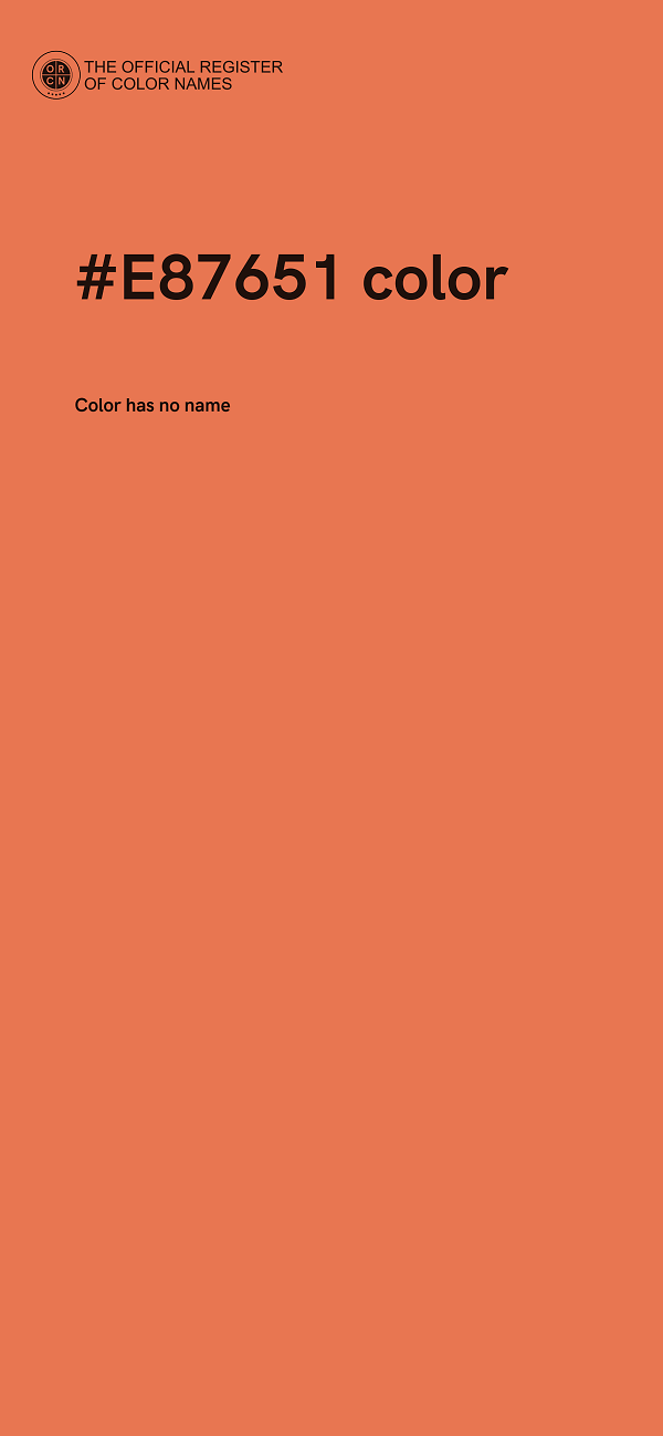 #E87651 color image
