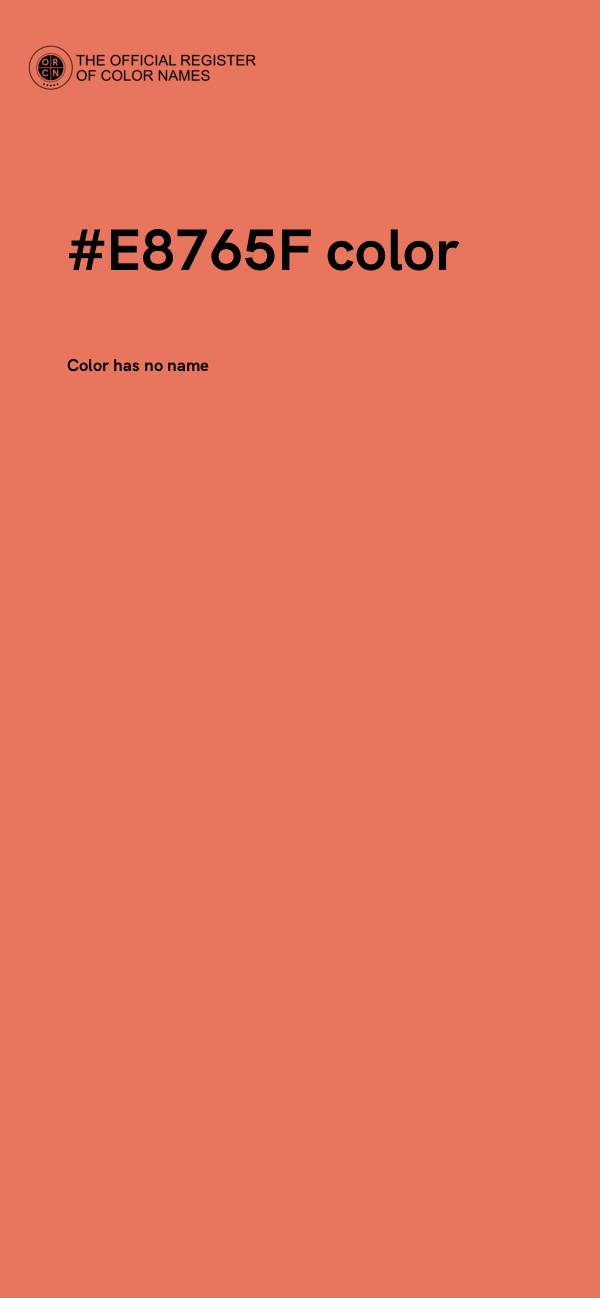 #E8765F color image