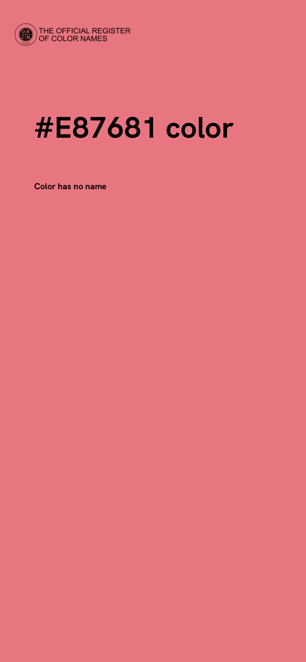 #E87681 color image