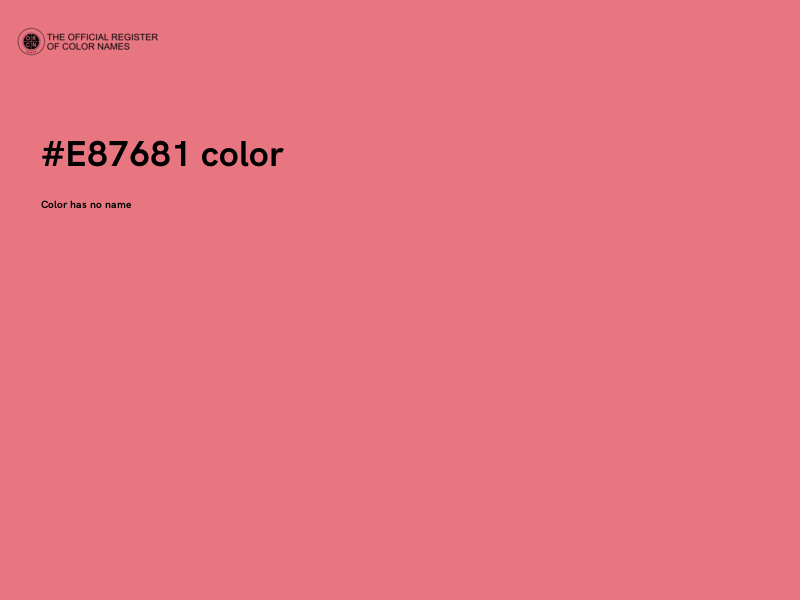 #E87681 color image