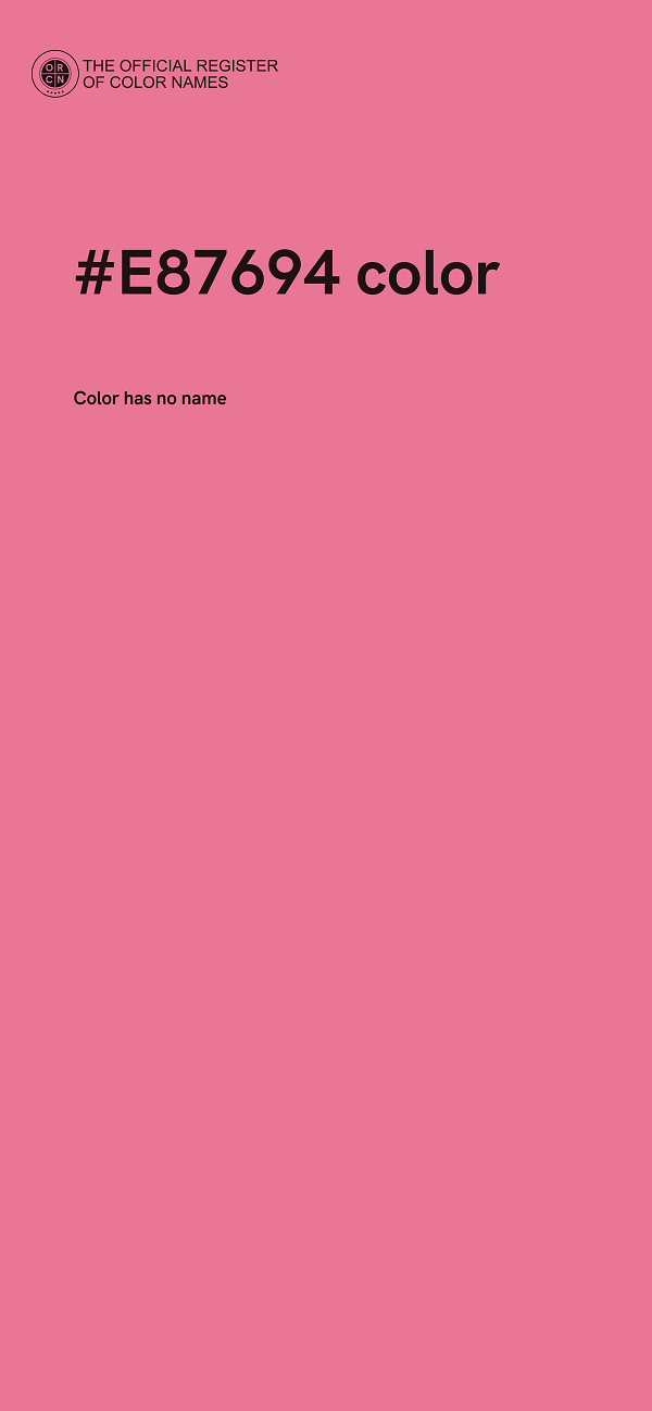 #E87694 color image