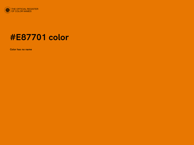 #E87701 color image