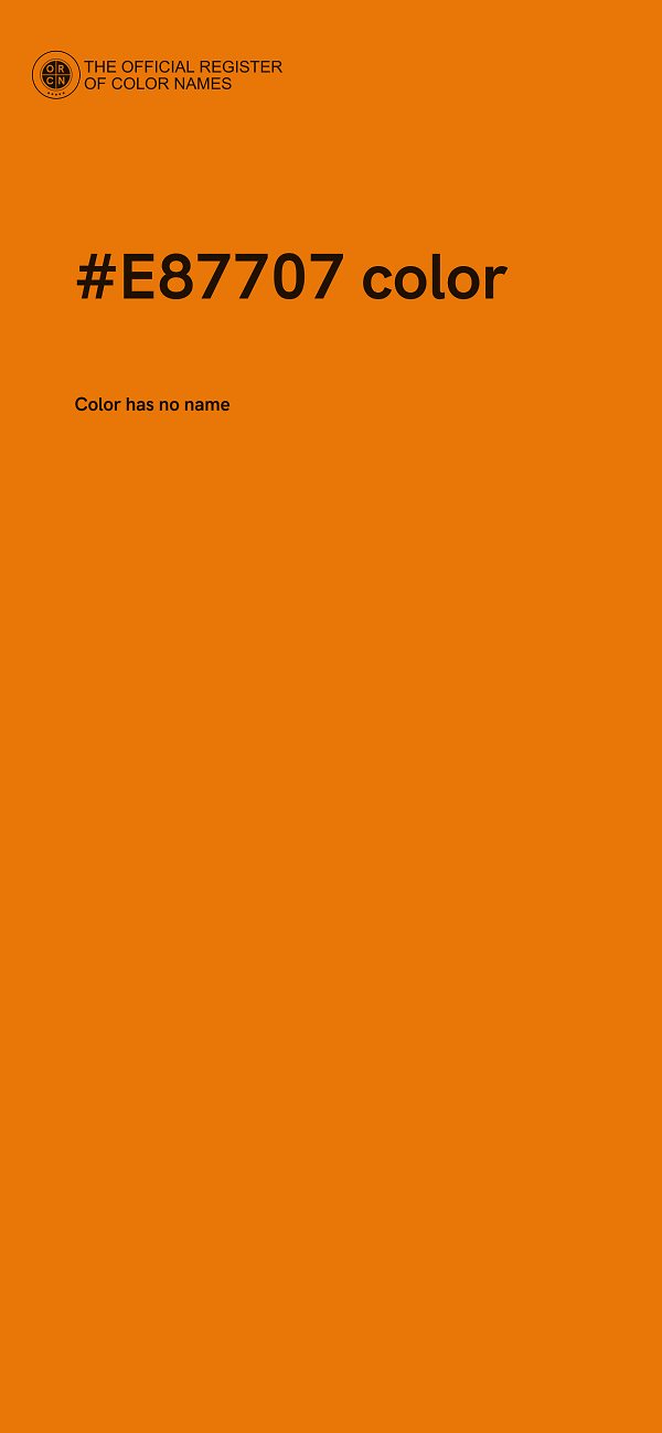 #E87707 color image