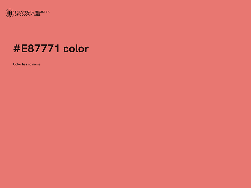 #E87771 color image