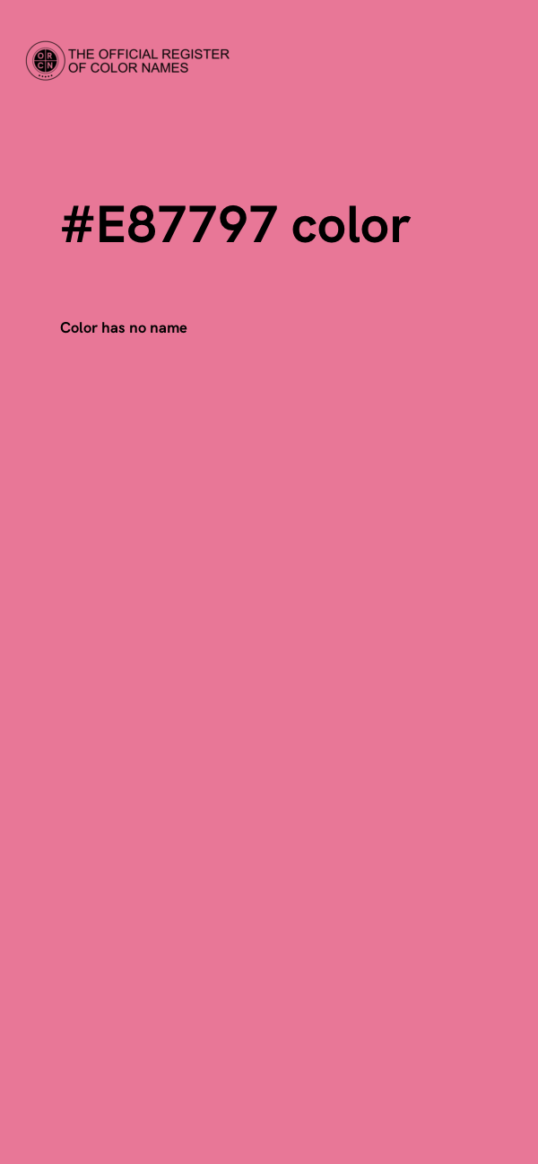 #E87797 color image