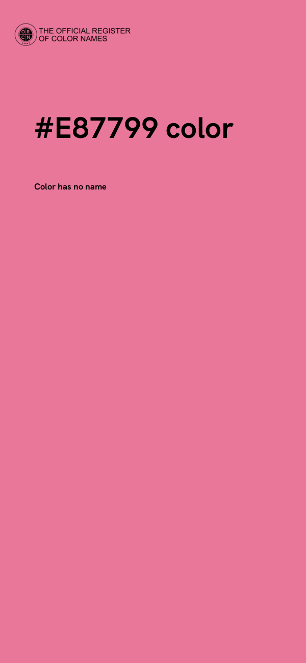 #E87799 color image