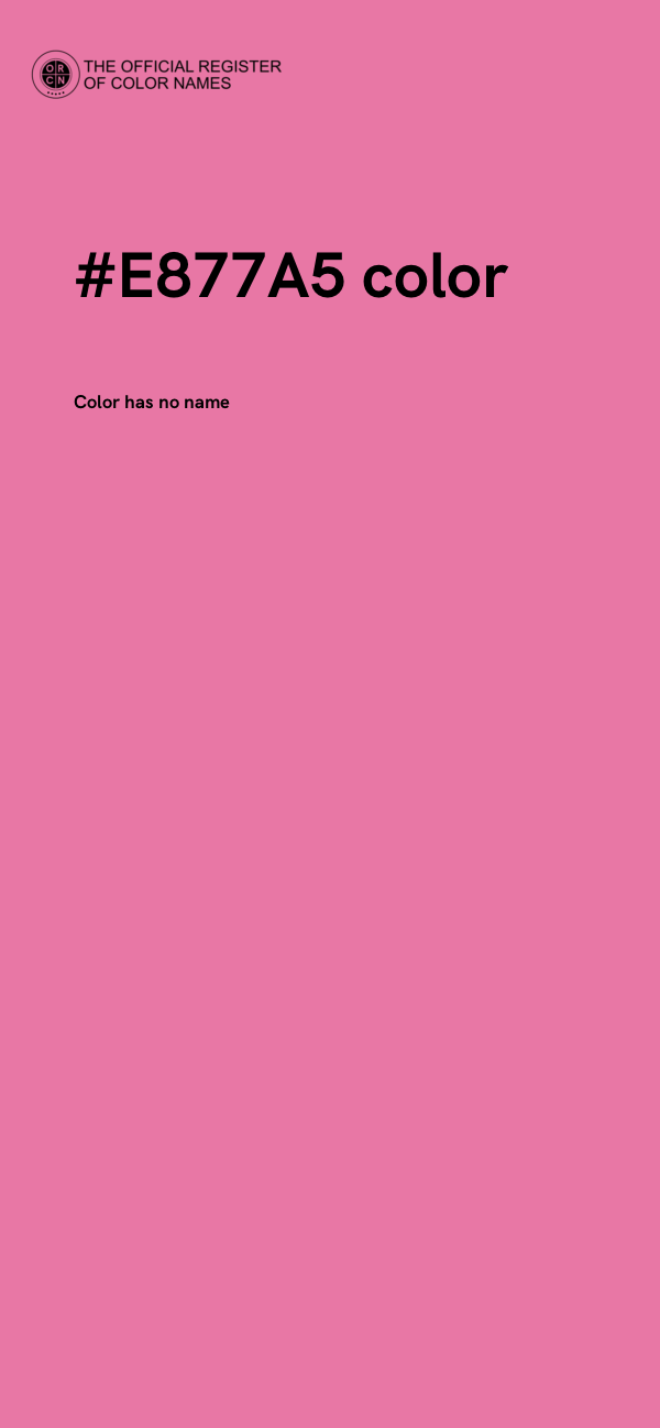 #E877A5 color image