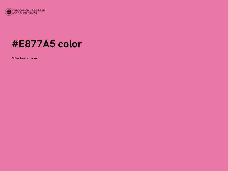 #E877A5 color image