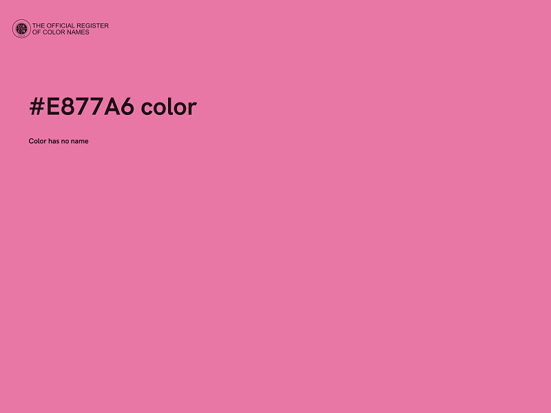 #E877A6 color image