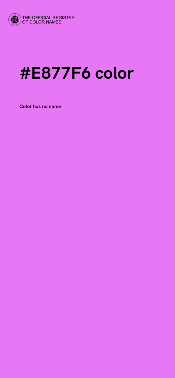 #E877F6 color image