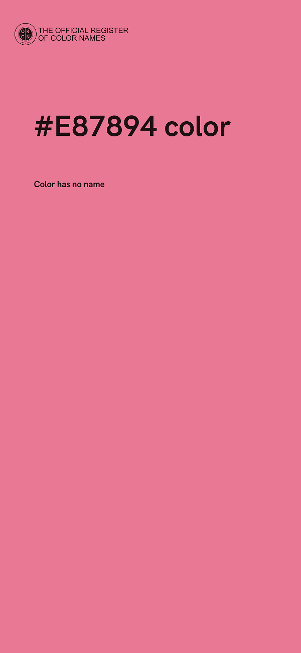 #E87894 color image