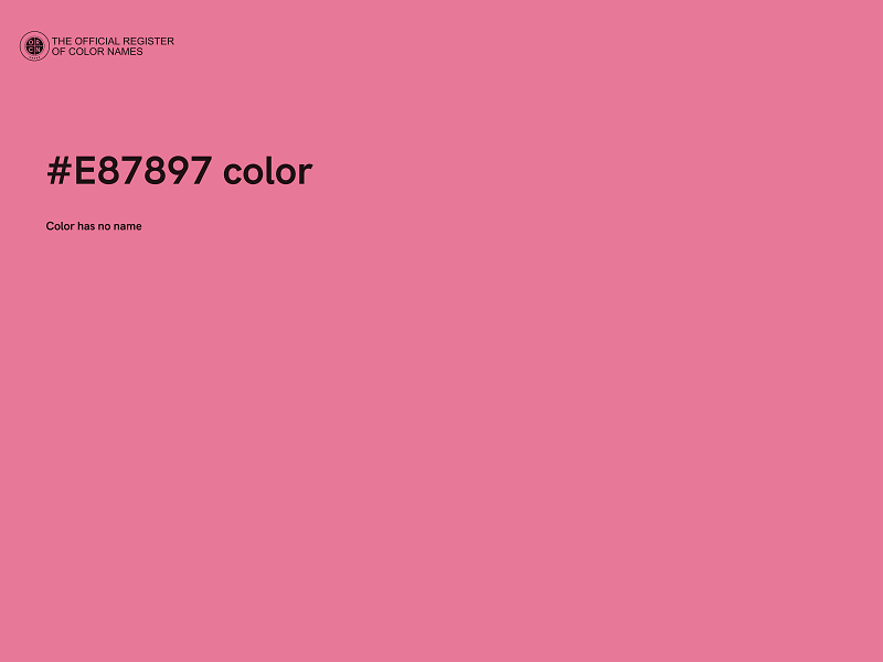 #E87897 color image