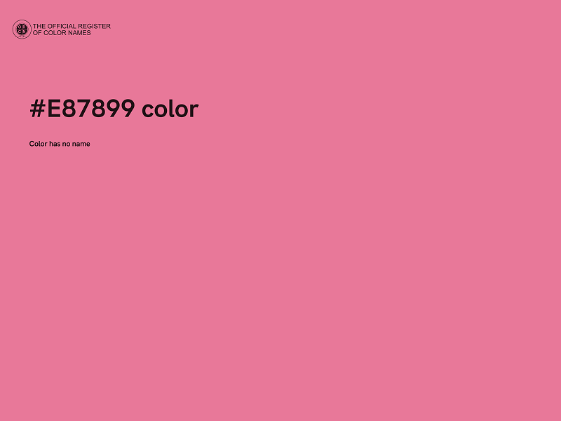 #E87899 color image