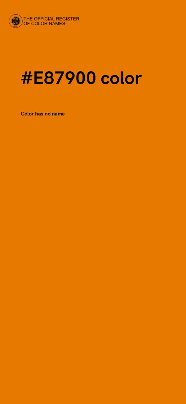 #E87900 color image