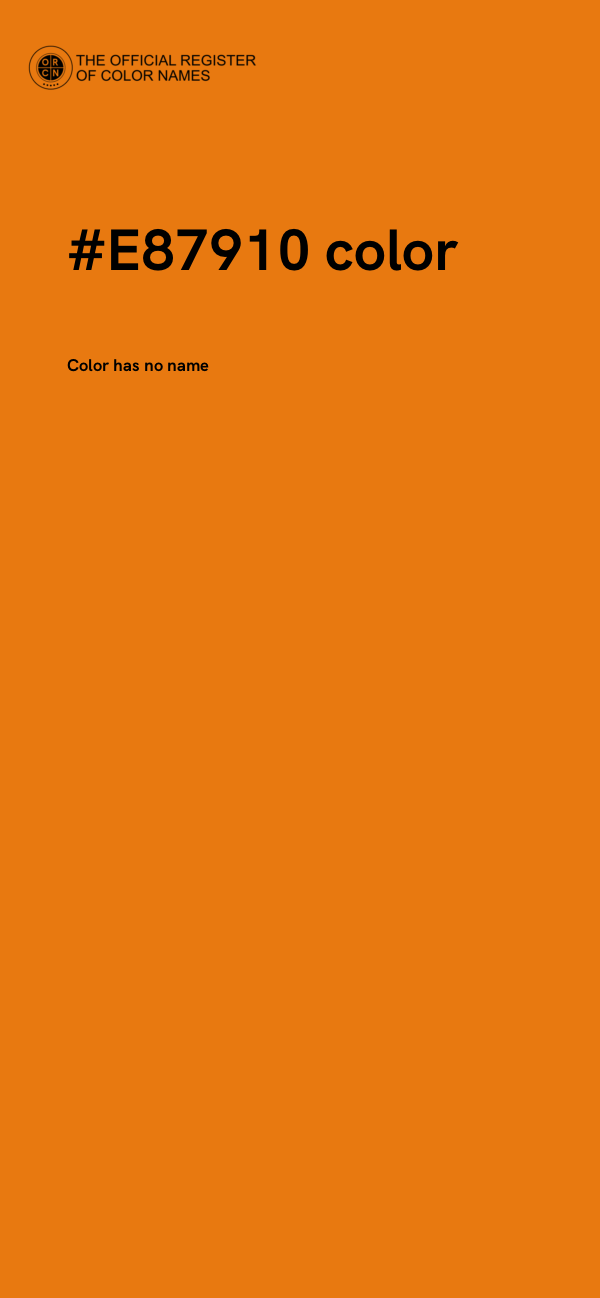 #E87910 color image