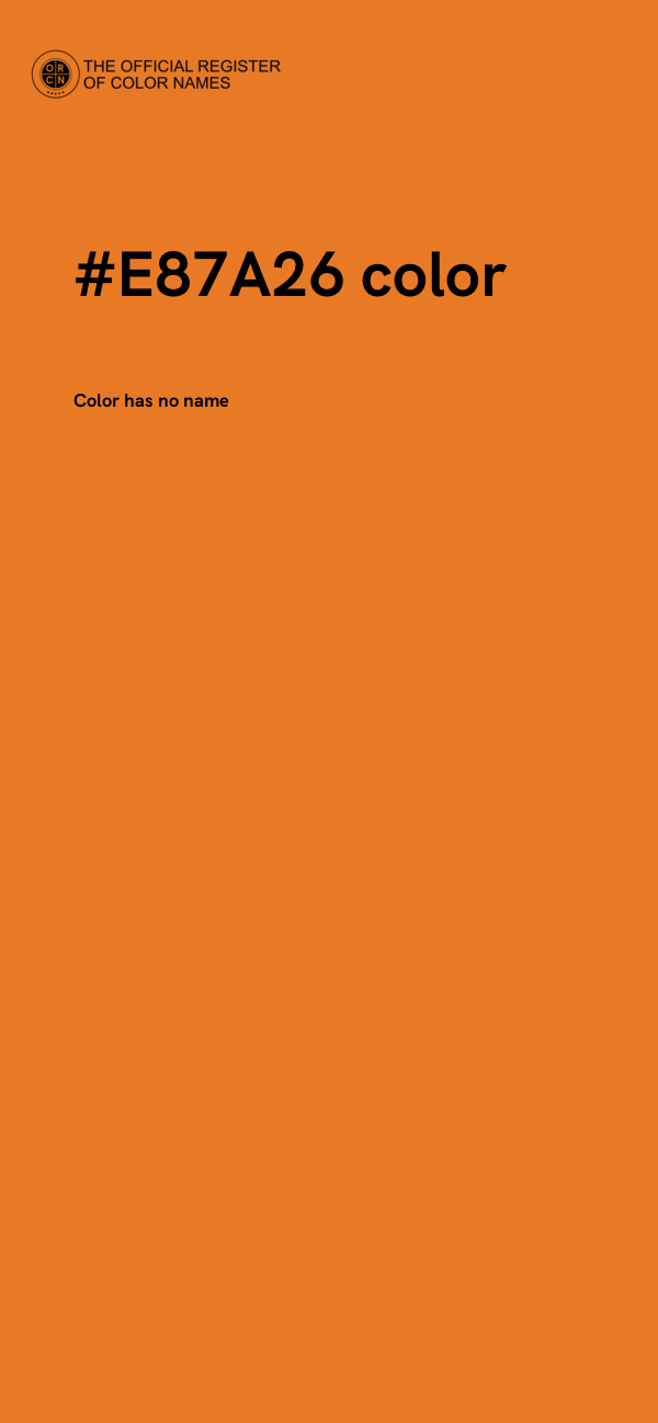 #E87A26 color image