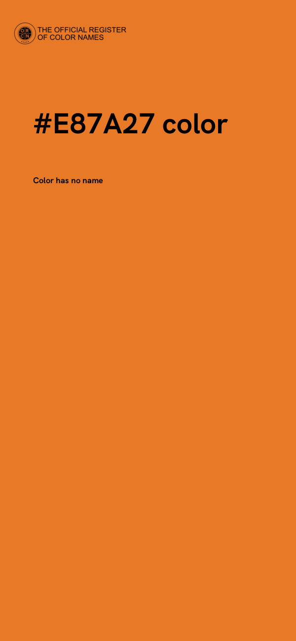 #E87A27 color image