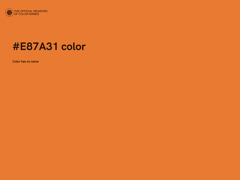 #E87A31 color image