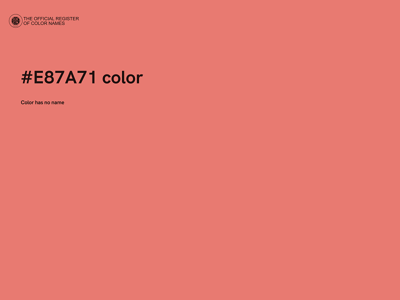 #E87A71 color image