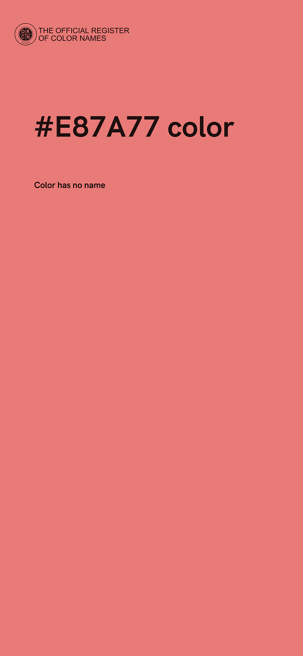 #E87A77 color image