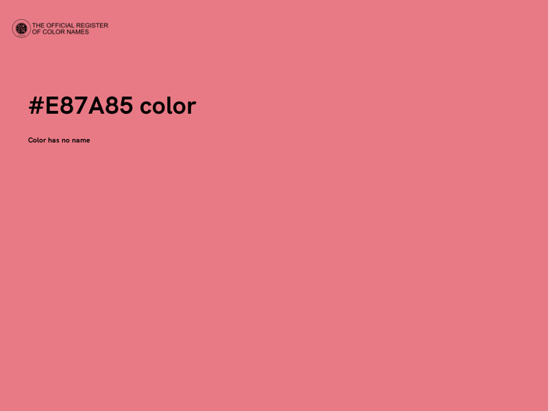 #E87A85 color image