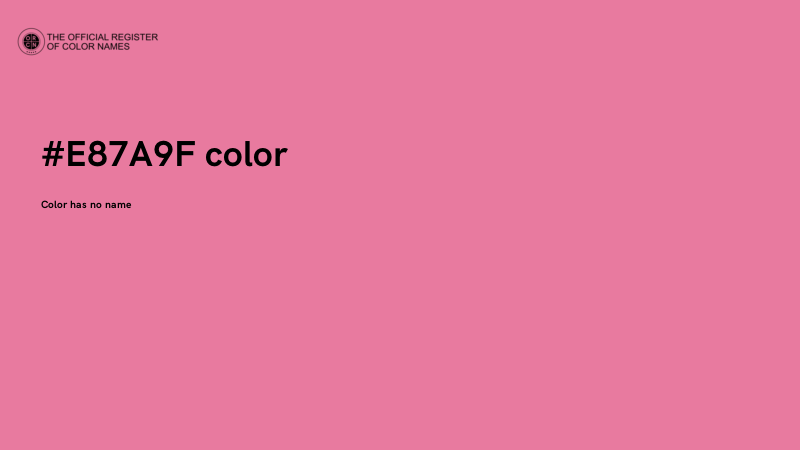 #E87A9F color image