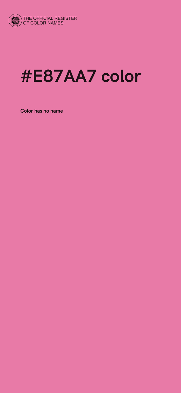 #E87AA7 color image