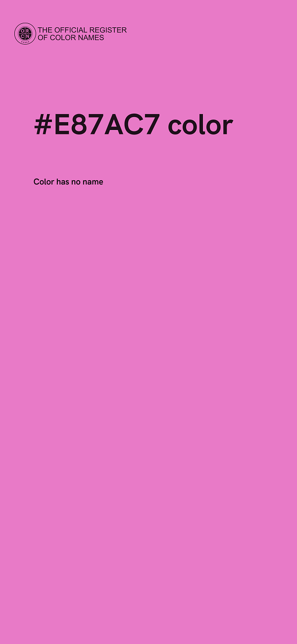 #E87AC7 color image